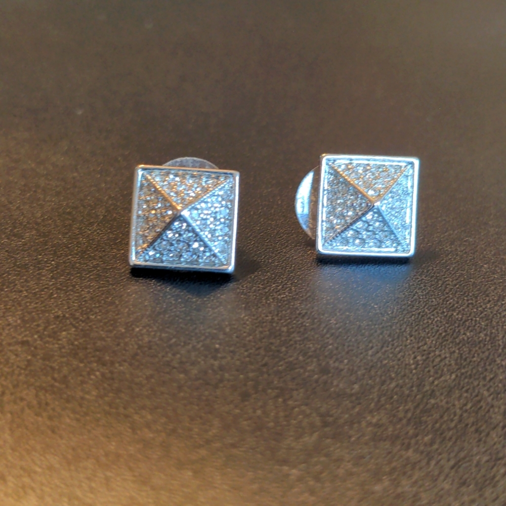 BR silver earrings